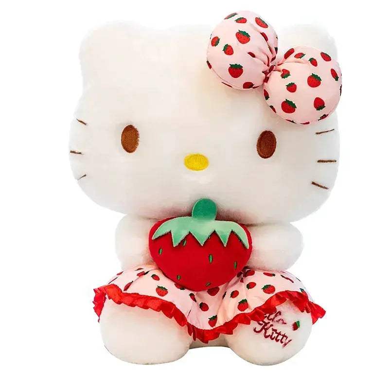 Kawaii Strawberry Kitty Plush Toy For Cozy Sleep And Decor - ToylandEU