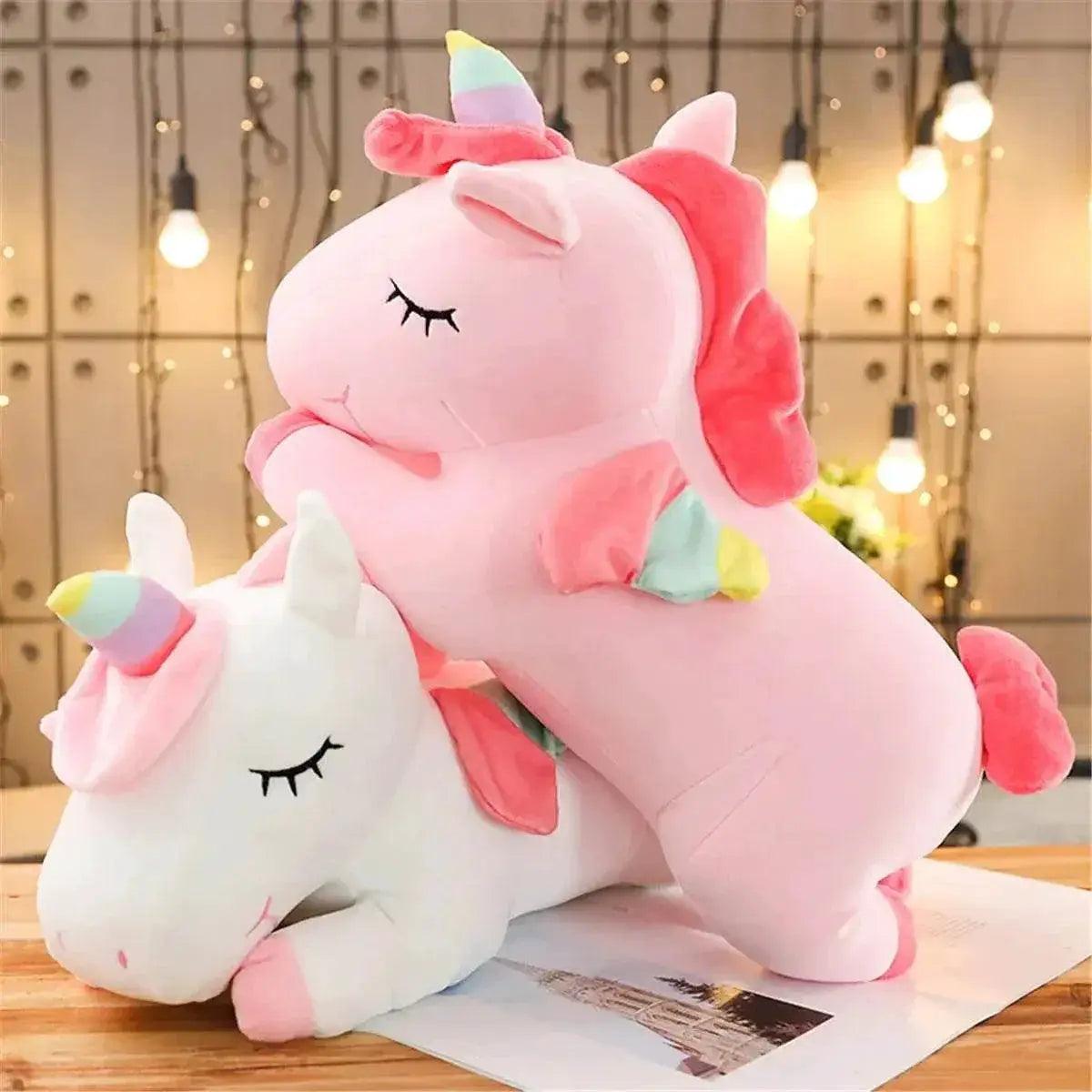  Kawaii Unicorn Plush Toy  Soft Stuffed White Pink Horse Doll for Kids  -  ToylandEU™