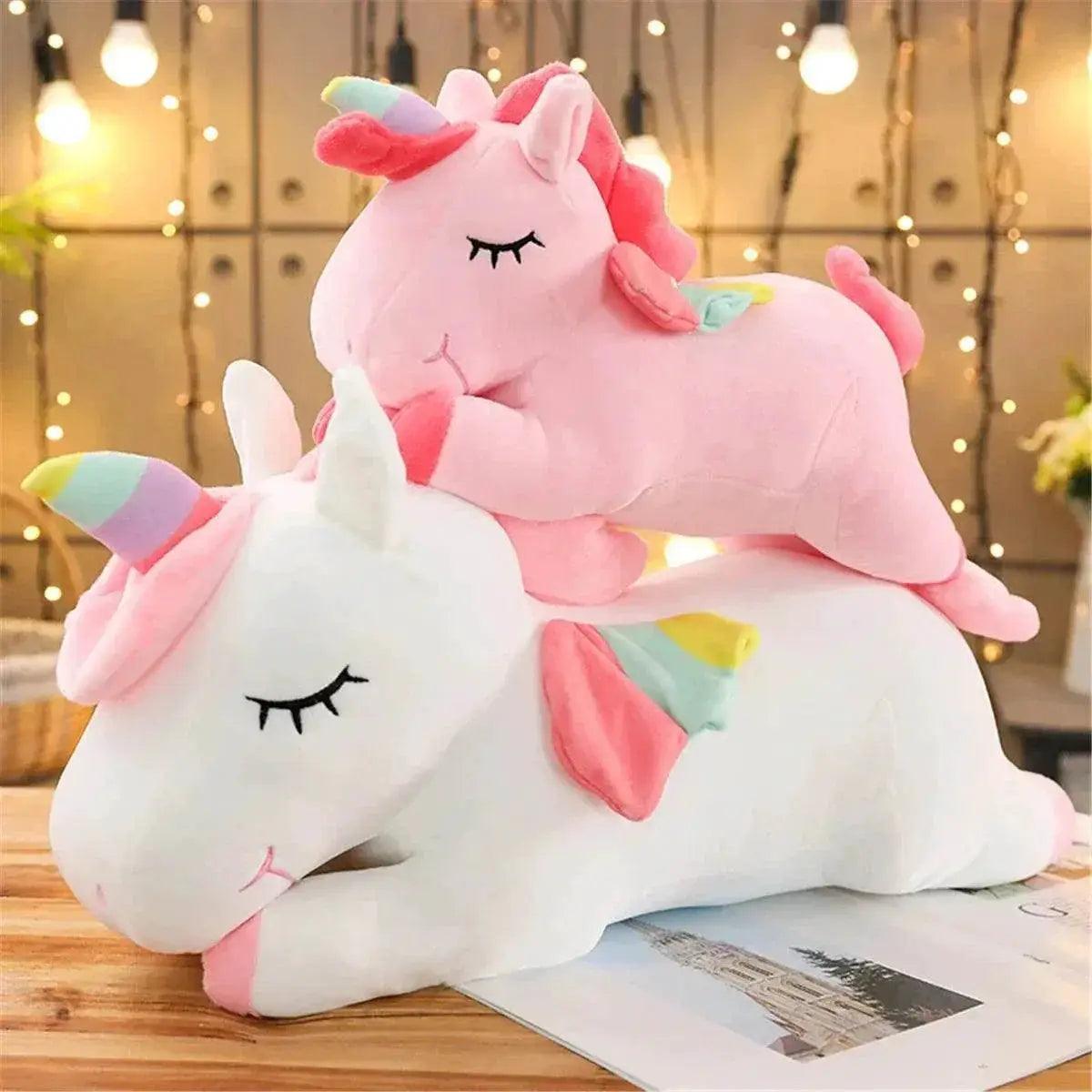  Kawaii Unicorn Plush Toy  Soft Stuffed White Pink Horse Doll for Kids  -  ToylandEU™