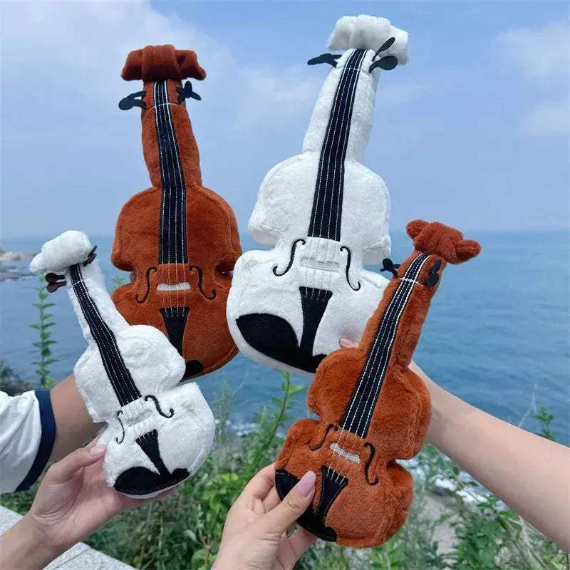 Kawaii Violin Plushie Pillow Soft Musical Decor Gift - ToylandEU