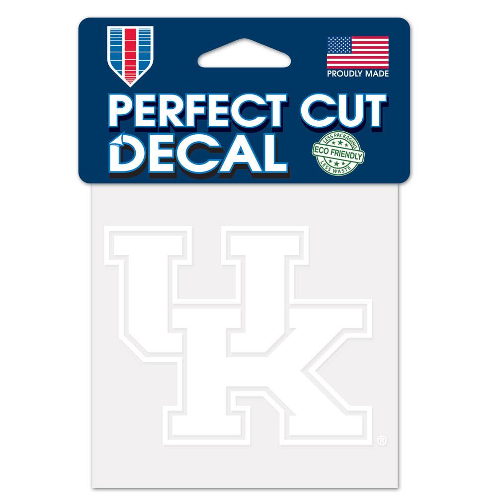 Kentucky Wildcats Decal 4X4 Perfect Cut White Vinyl - ToylandEU
