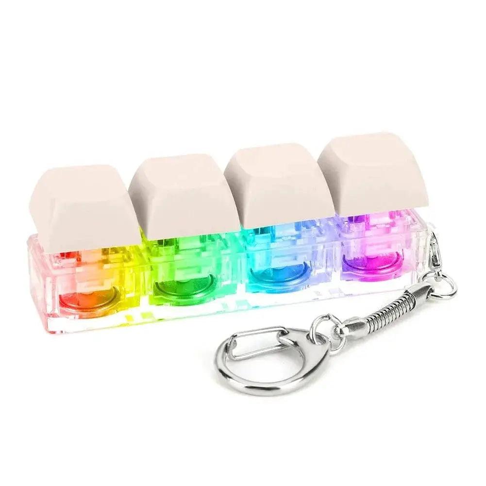  Keyboard Fidget Keychain 4 Keys LED Light Stress Relief Toy -  ToylandEU™