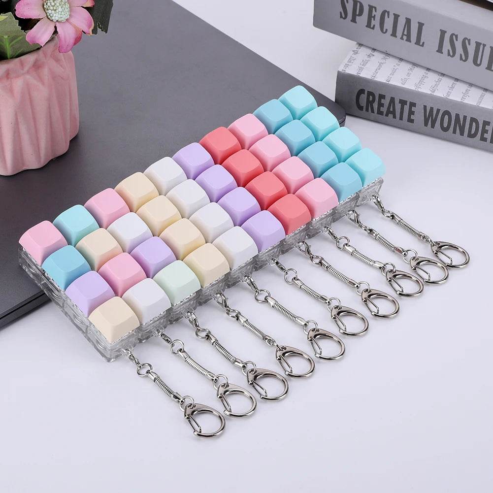 Keyboard Fidget Keychain 4 Keys LED Light Stress Relief Toy - ToylandEU