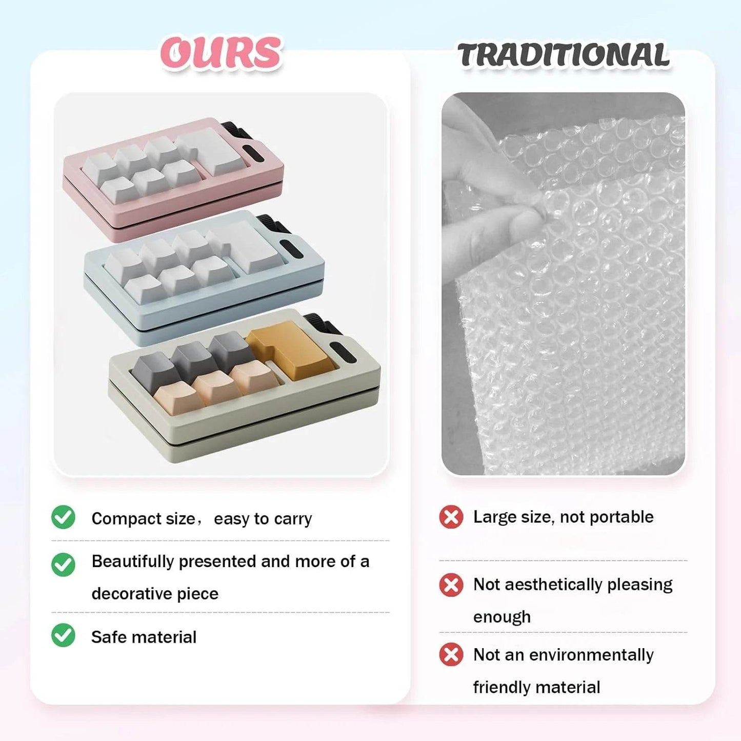 Keyboard Key Toy Finger Keyboard Keychain Fidget Clicker Toy Mechanical Keyboard Switch Keycaps Toys for Adults - ToylandEU