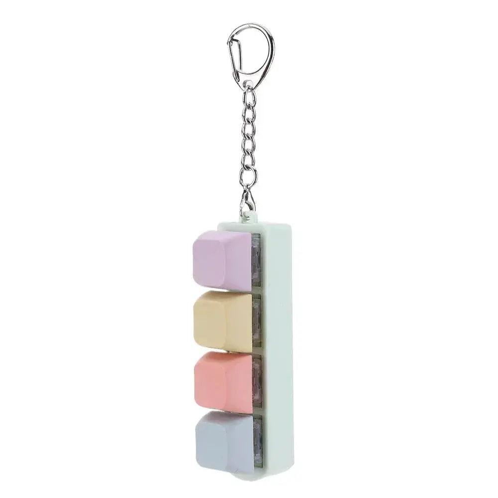  Button Keycap Fidget Keychain 4 Keys Keyboard Decompression Toys Keyboard Keychain Toys for Adult To Relief Stress Pass The Time -  ToylandEU™