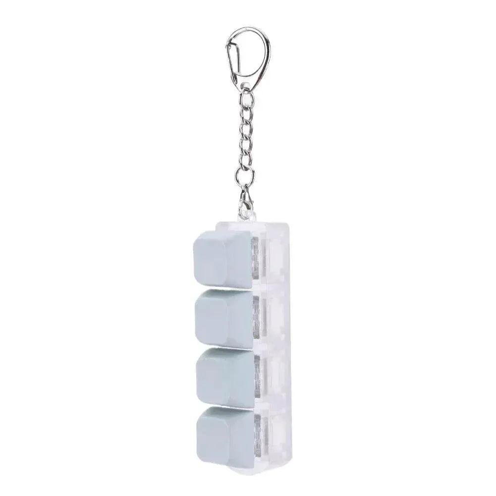  Button Keycap Fidget Keychain 4 Keys Keyboard Decompression Toys Keyboard Keychain Toys for Adult To Relief Stress Pass The Time -  ToylandEU™