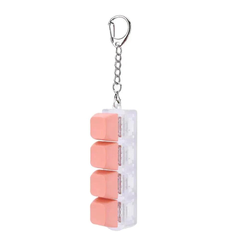  Button Keycap Fidget Keychain 4 Keys Keyboard Decompression Toys Keyboard Keychain Toys for Adult To Relief Stress Pass The Time -  ToylandEU™
