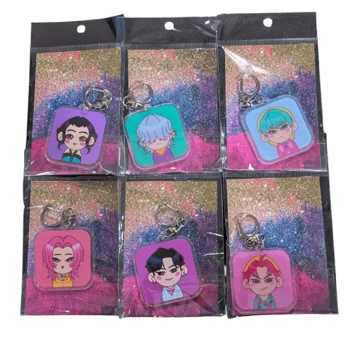 Keychain Demon Hunters Chibi Pastel Frame | Toylandeu™