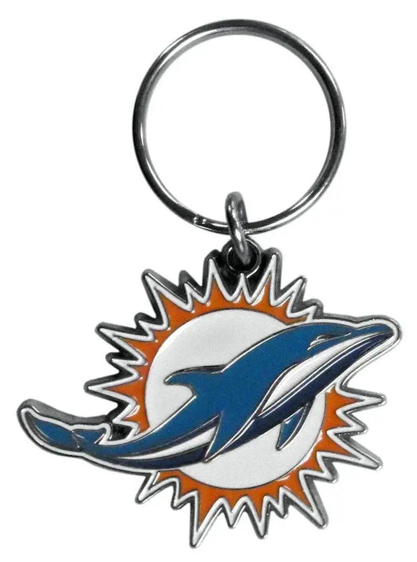  Miami Dolphins Chrome Logo Cut Keychain -  ToylandEU™
