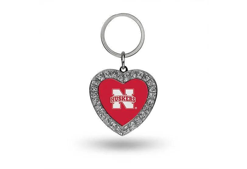  Nebraska Cornhuskers Rhinestone Heart Keychain Rico -  ToylandEU™
