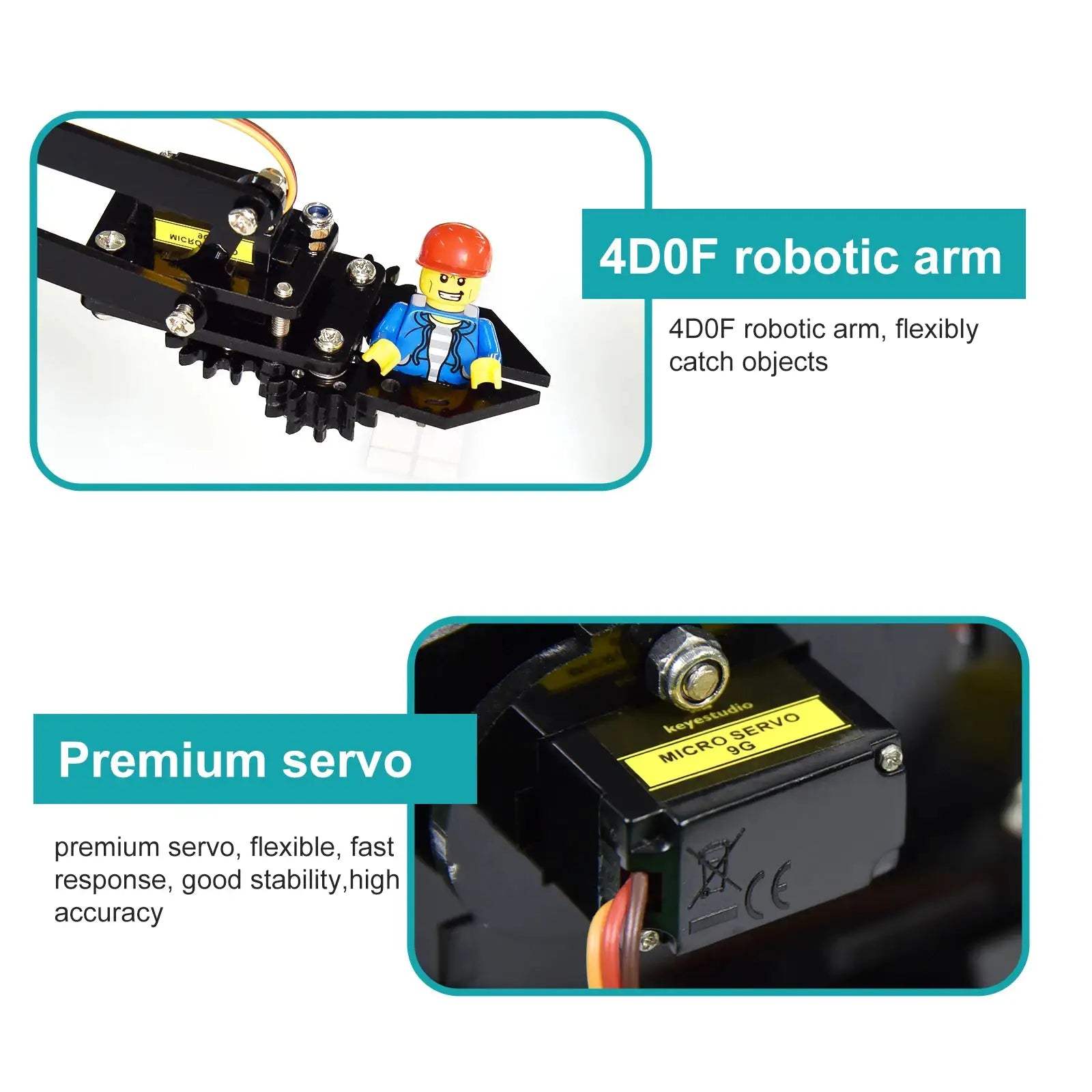  Keyestudio 4DOF Robot Arm Kit PS2 Control For Arduino -  ToylandEU™