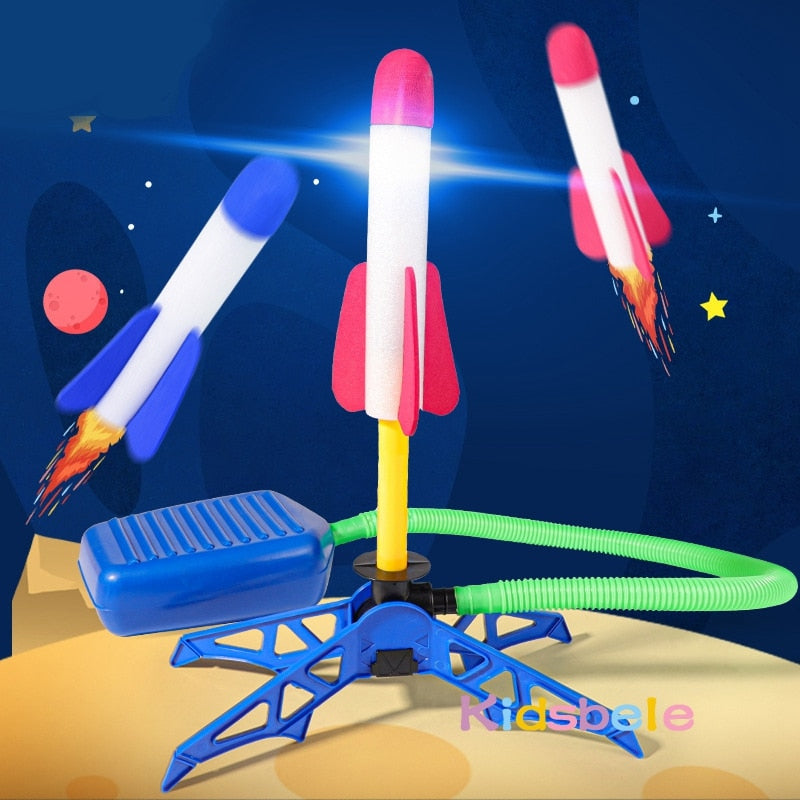 Air Pressed Stomp Rocket Launcher | Toy Rocket Launcher Kids - Kid