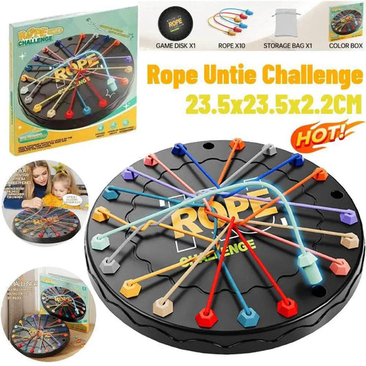  Kid Rope Knots Puzzle Social Board Game Color Line Twisted Connected Ropes Sorting Logic Thinking Challenge Strategy Table Game -  ToylandEU™