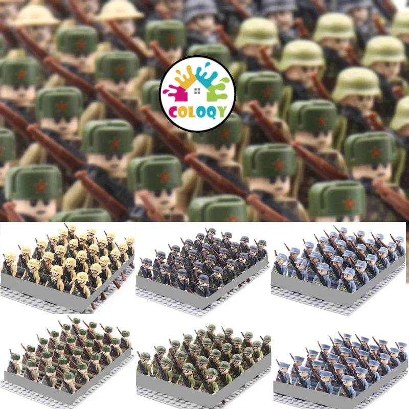 Kid's Building Block Toy New WW2 Military Soldier Mini Dolls - ToylandEU