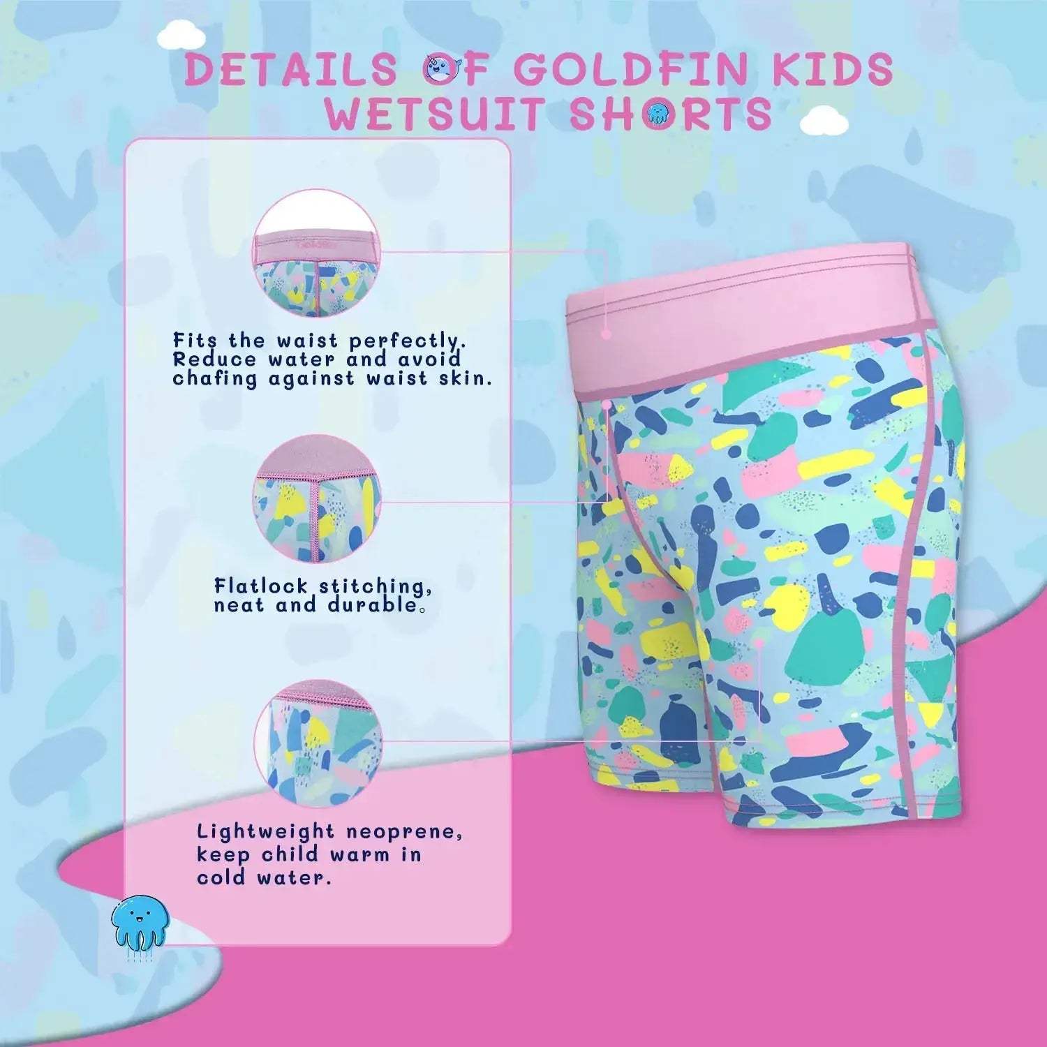 Kids 2mm Neoprene Wetsuit Shorts For Water Sports Comfort - ToylandEU