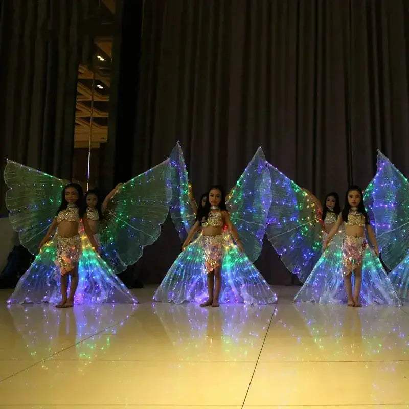 Kids 360 Degree LED Wings With Adjustable Stick For Dance - ToylandEU