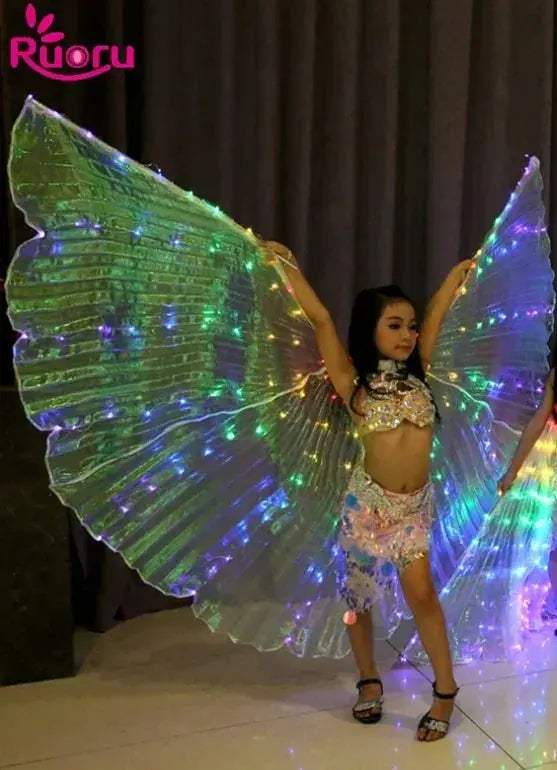 Kids 360 Degree LED Wings With Adjustable Stick For Dance - ToylandEU