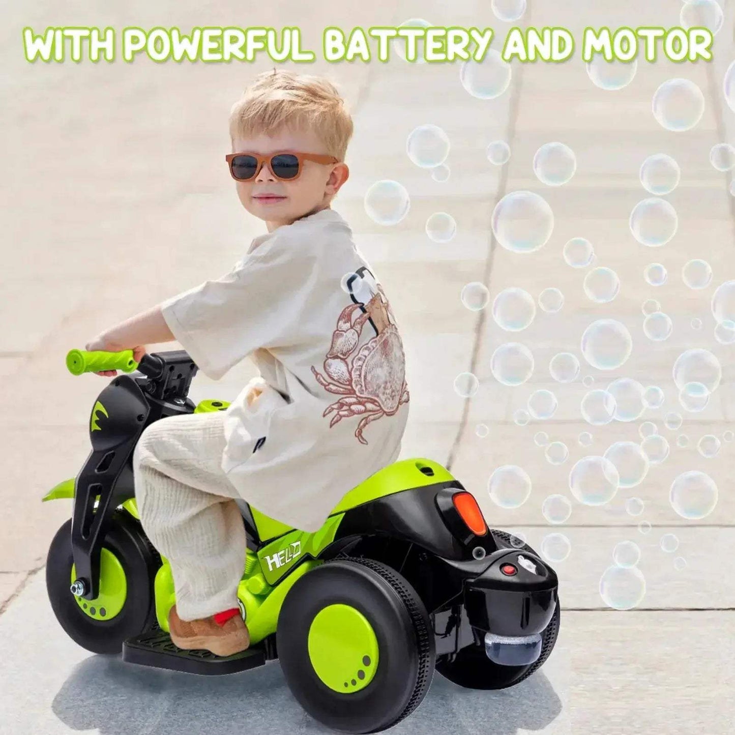  Kids 6V Ride On Bubble Car Motorcycle Led Headlights -  ToylandEU™