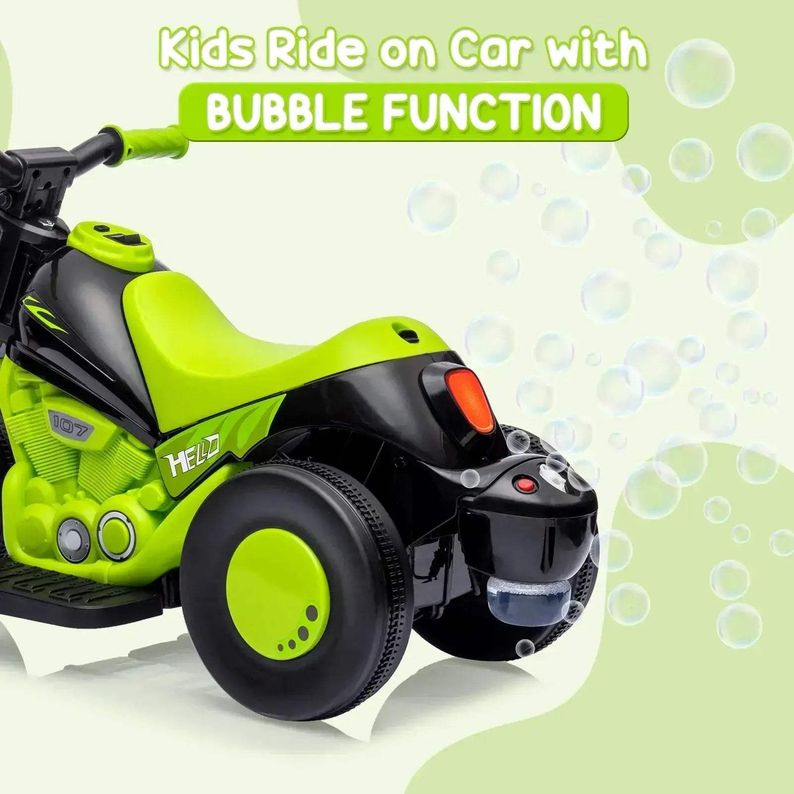Kids 6V Ride On Bubble Car Motorcycle With Led Headlights - ToylandEU