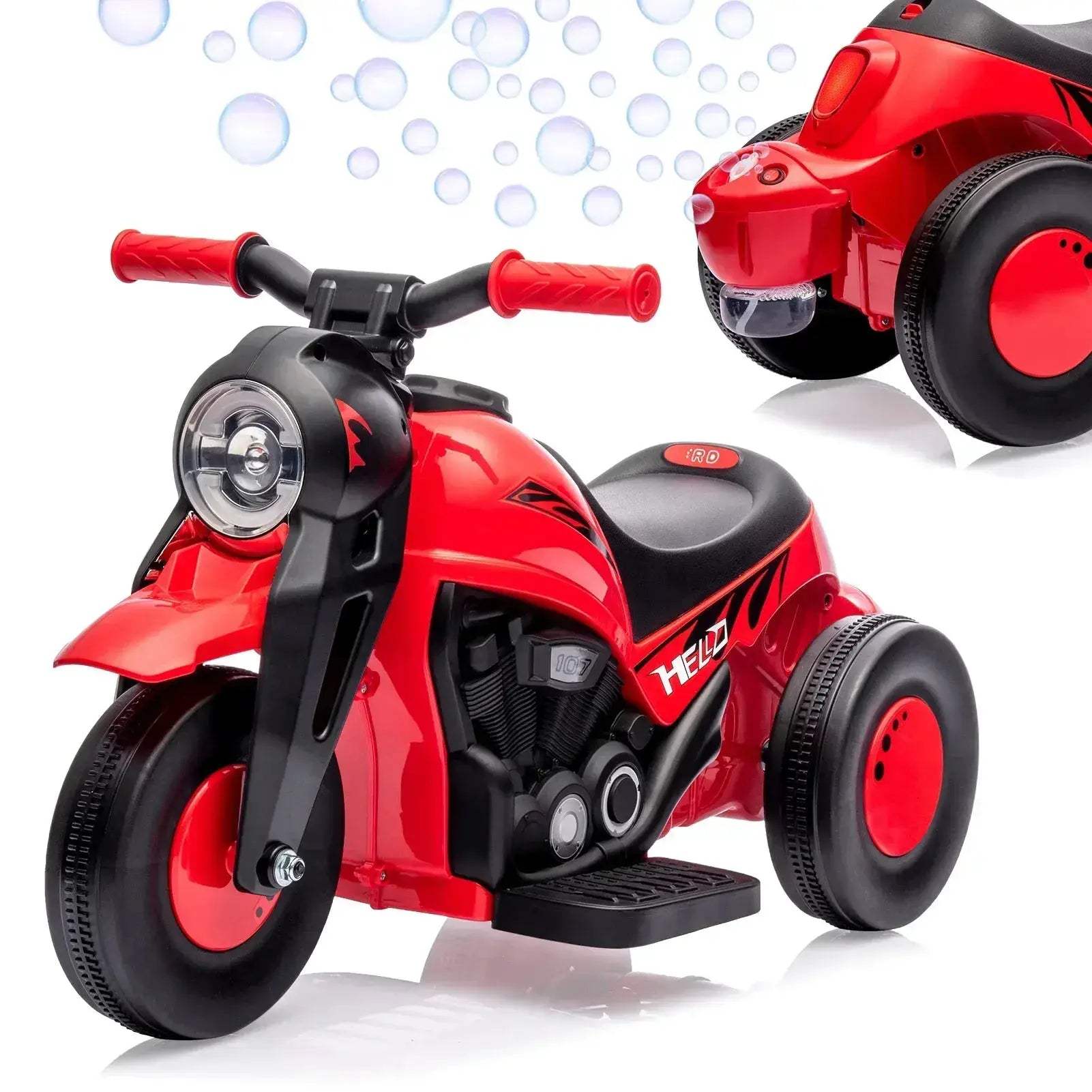 Kids 6V Ride On Bubble Car Motorcycle With Led Headlights - ToylandEU
