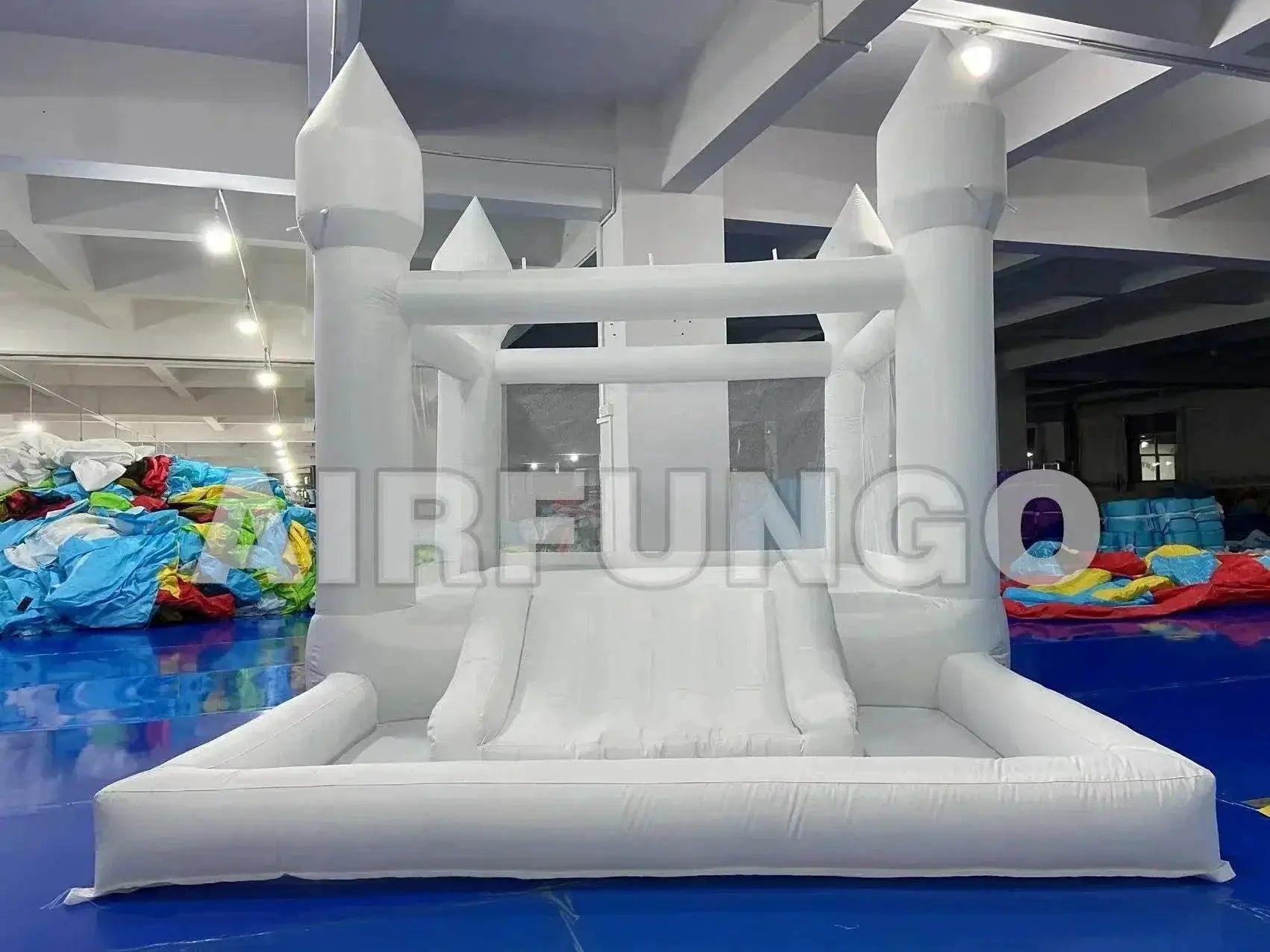  Kids 9x9x7ft Soft Play White Bounce House With Slide -  ToylandEU™