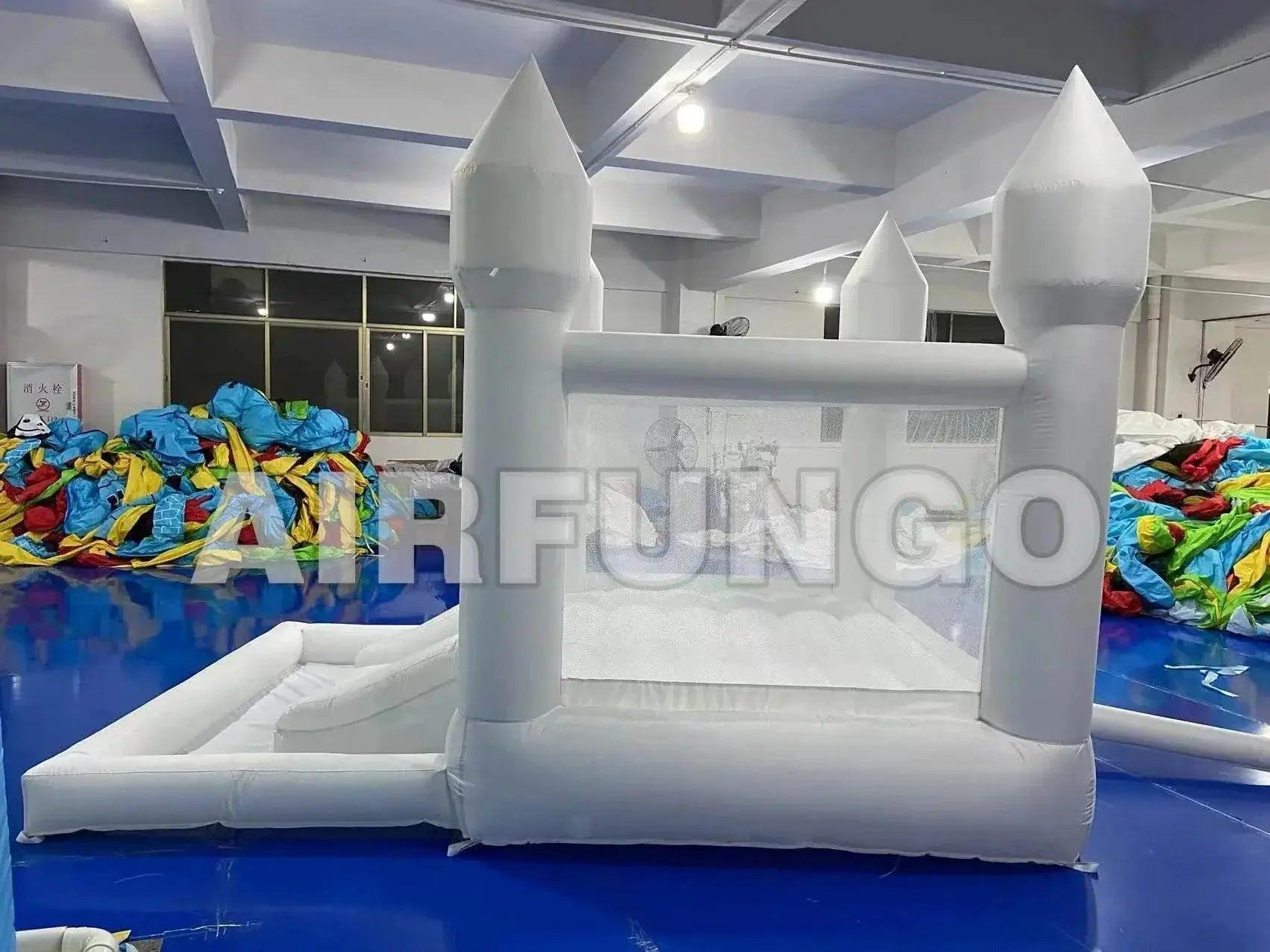  Kids 9x9x7ft Soft Play White Bounce House With Slide -  ToylandEU™