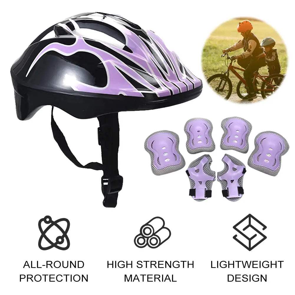 Kids Adjustable Protective Gear Set Helmet Pads For Skateboard - ToylandEU