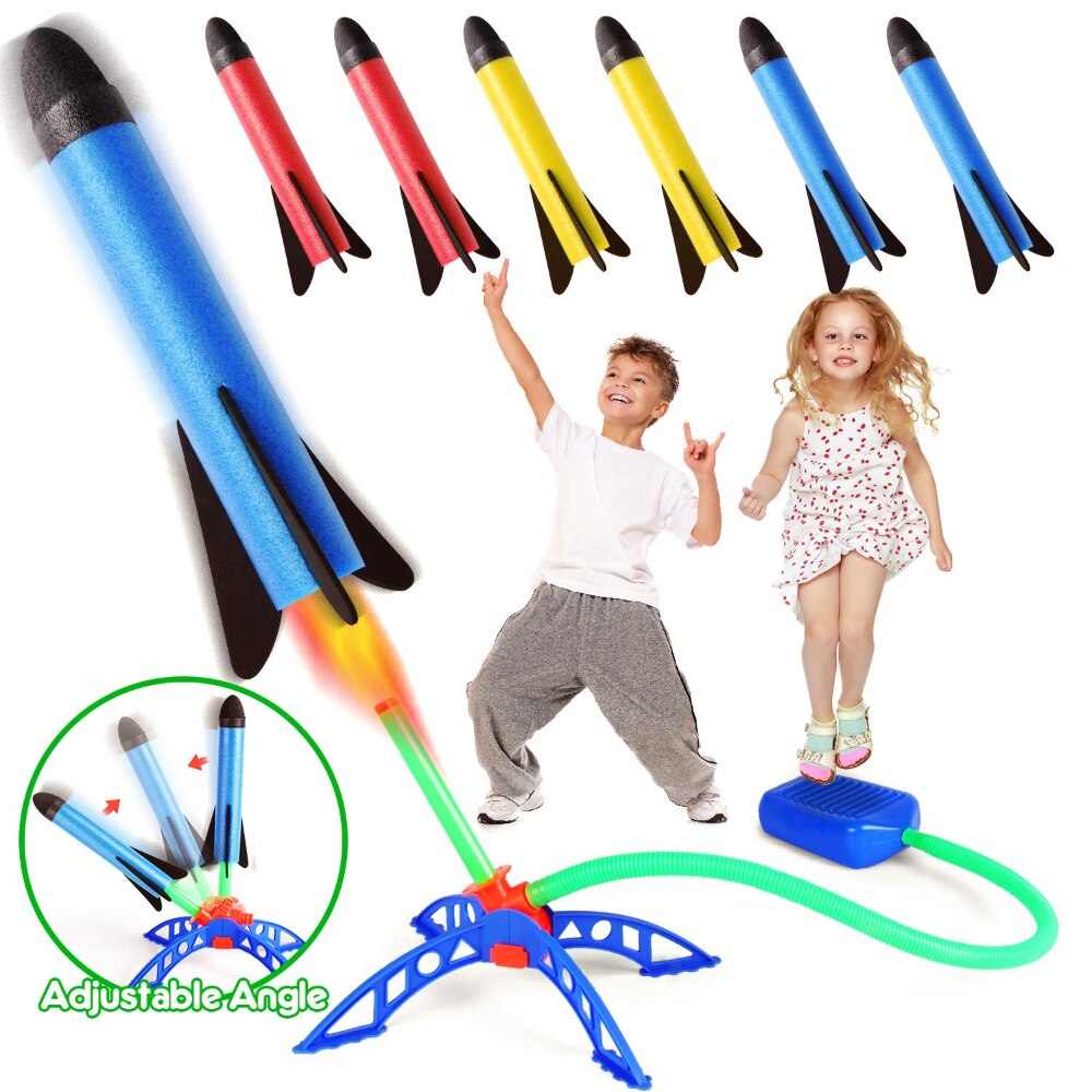 Stomp Rocket Foot Pump Launcher for Kids Sport Game