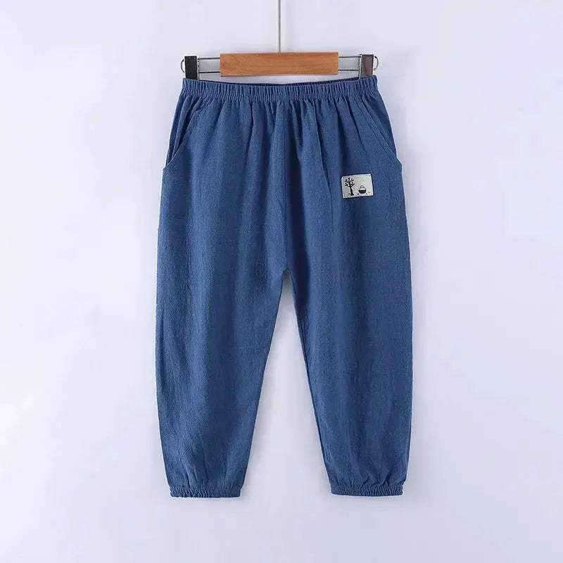  Kids Anti Mosquito Cotton Linen Long Pants Unisex -  ToylandEU™