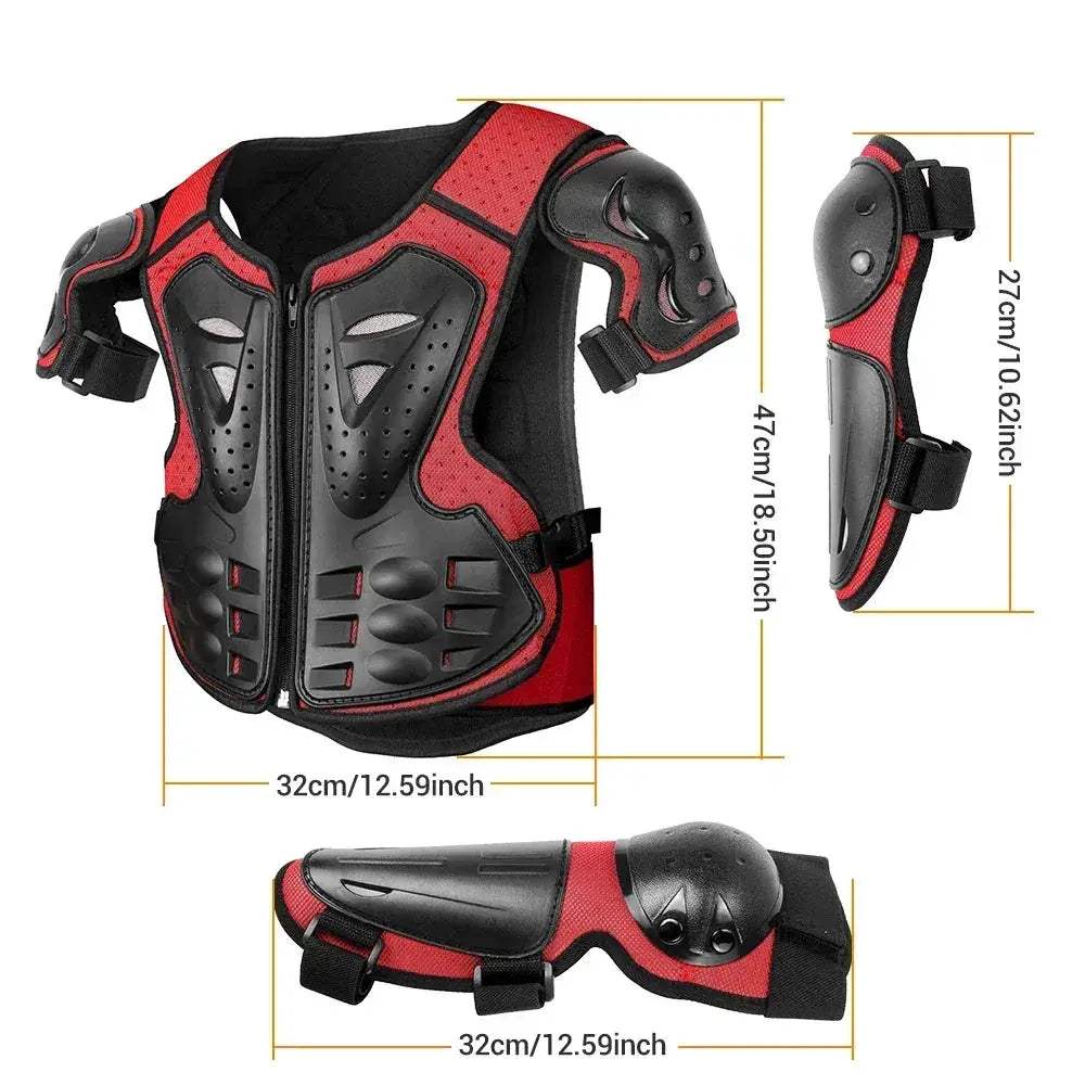 Kids Armor Vest With Back Protector For Cycling And Scooters - ToylandEU