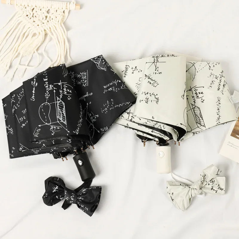 Kids Automatic Folding Umbrella UV Protection With Math Formula Pattern - ToylandEU