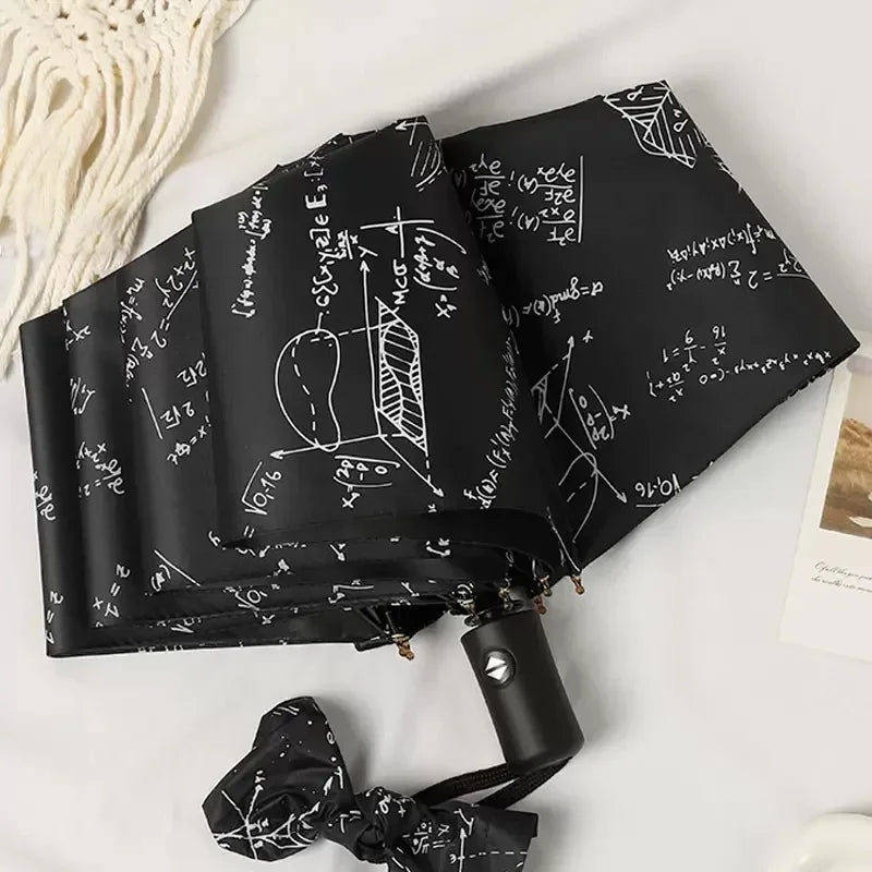Kids Automatic Folding Umbrella UV Protection With Math Formula Pattern - ToylandEU
