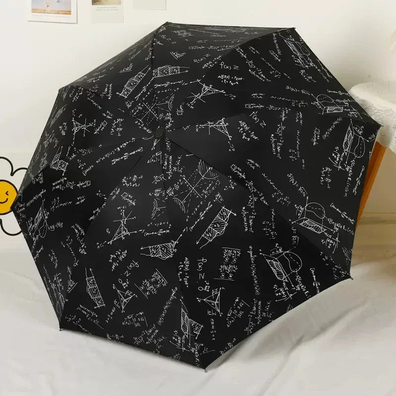 Kids Automatic Folding Umbrella UV Protection With Math Formula Pattern - ToylandEU
