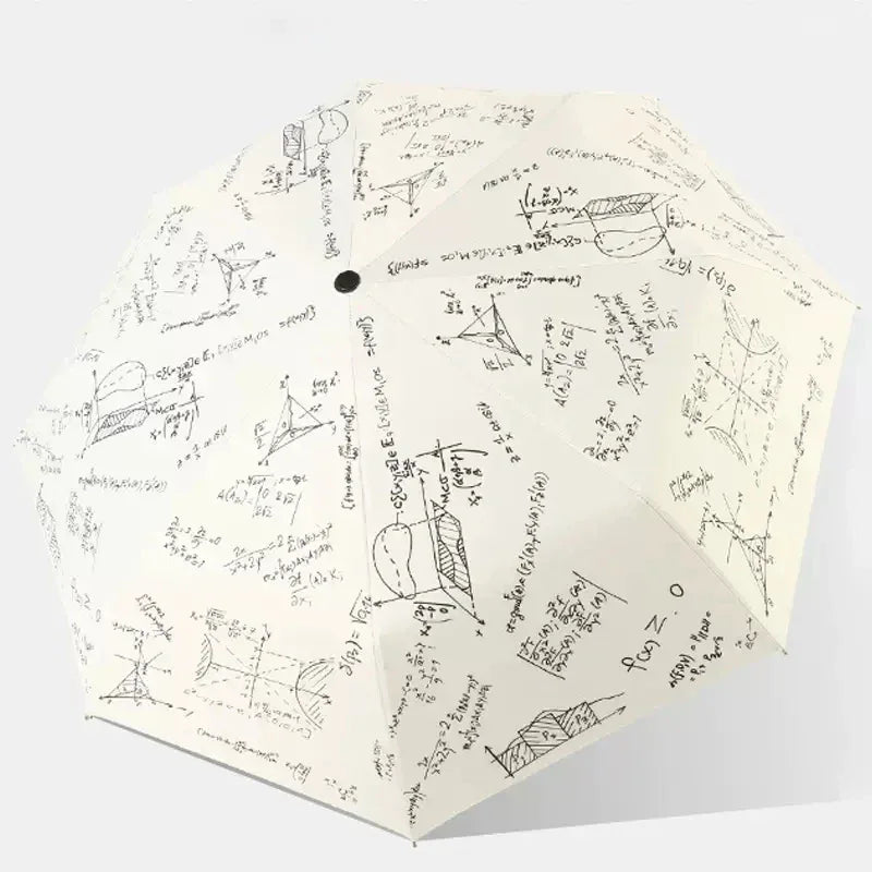 Kids Automatic Folding Umbrella UV Protection With Math Formula Pattern - ToylandEU