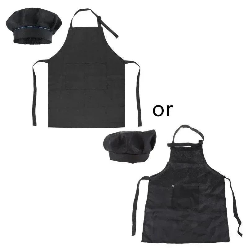 Kids Baker Uniform Costume Accessories Cooking Baking Painting Chef Hat Apron - ToylandEU