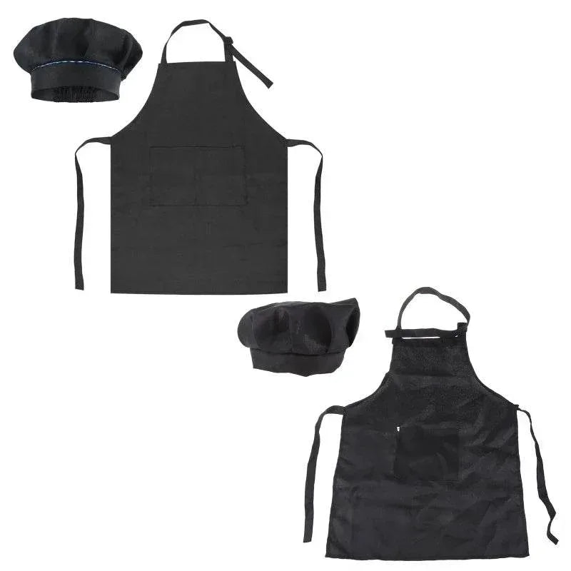 Kids Baker Uniform Costume Accessories Cooking Baking Painting Chef Hat Apron - ToylandEU