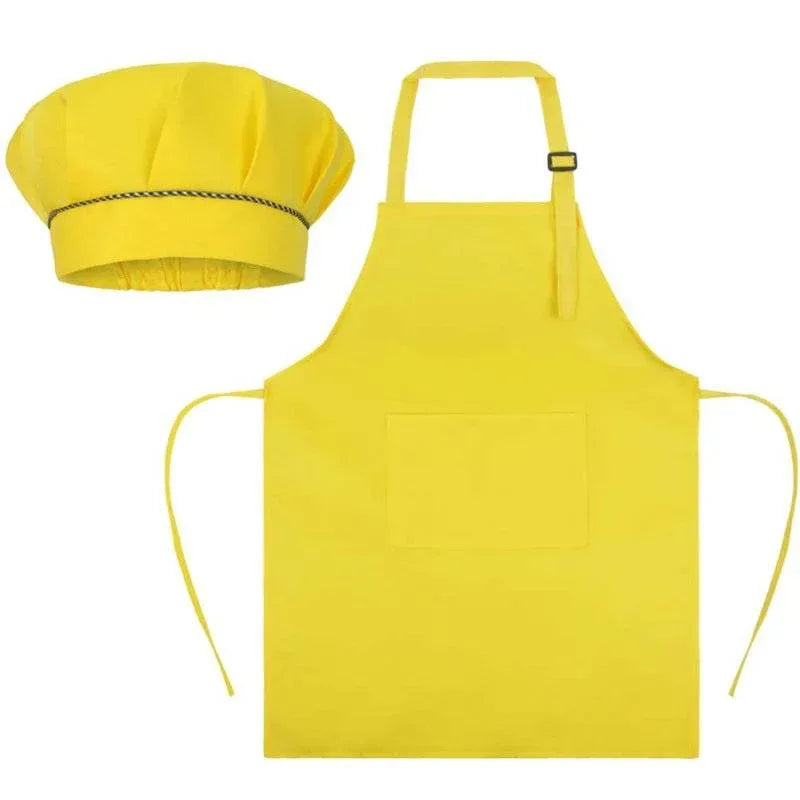 Kids Baker Uniform Costume Accessories Cooking Baking Painting Chef Hat Apron - ToylandEU