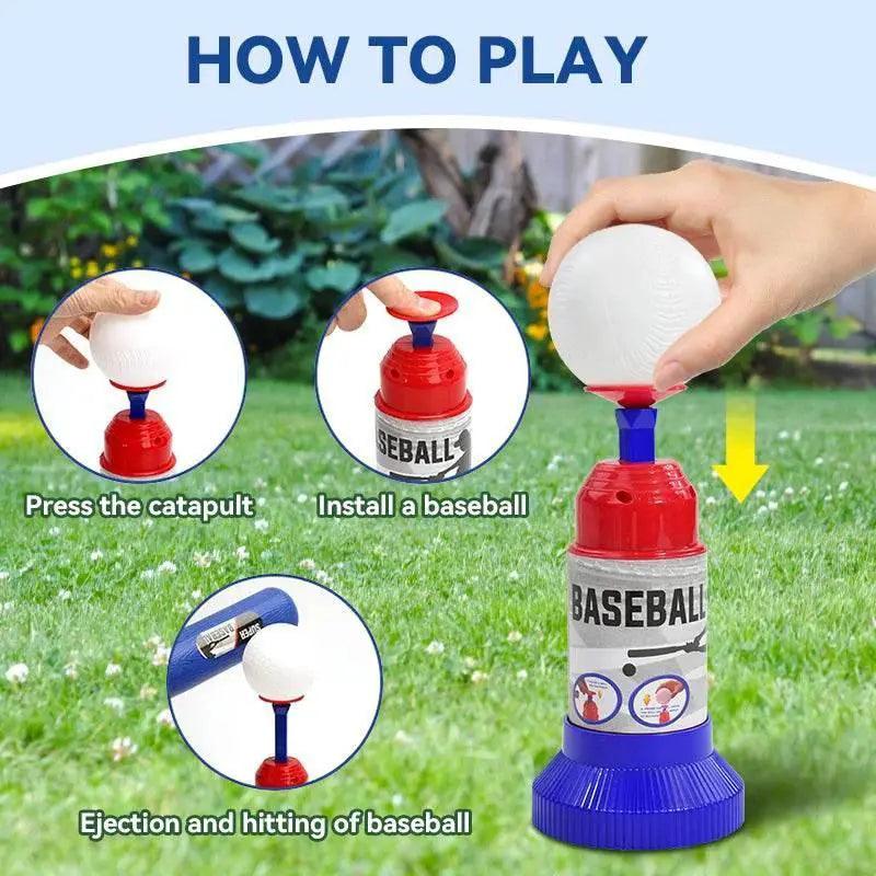 Kids Baseball Ball Toy Automatic Serve Pitching Launcher Gift -  ToylandEU™