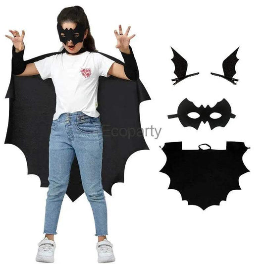 Kids Bat Costume Set - Halloween Cape & Mask for Spooky Fun - ToylandEU