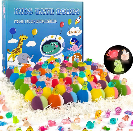  Kids Bath Bombs Glow Inside 24 Pack Organic Bubble Bath -  ToylandEU™
