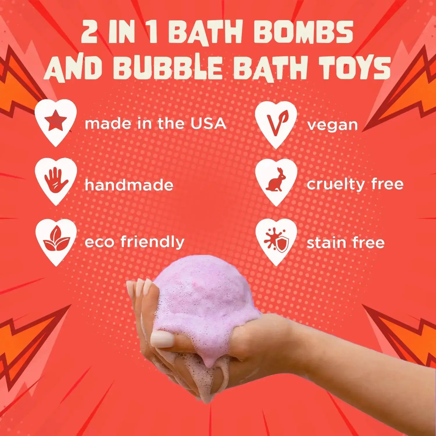  Kids Bath Bombs With Surprise Toy Inside Fruity Scent -  ToylandEU™