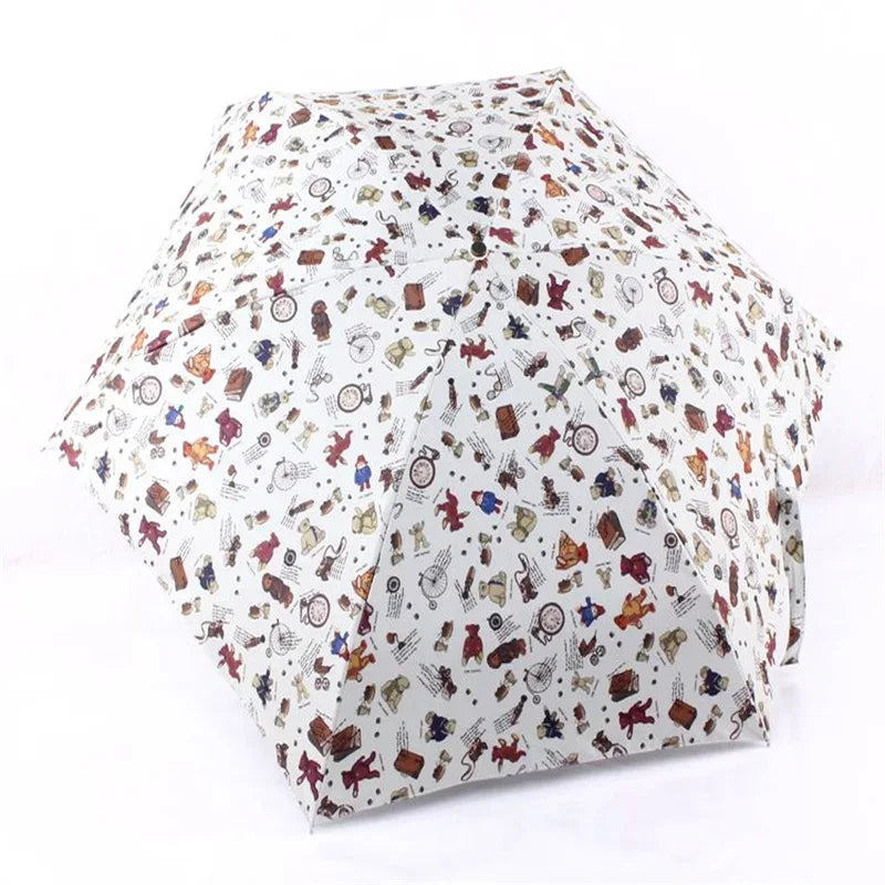 Kids Bear Cartoon Umbrella With UV Protection For Rain - ToylandEU