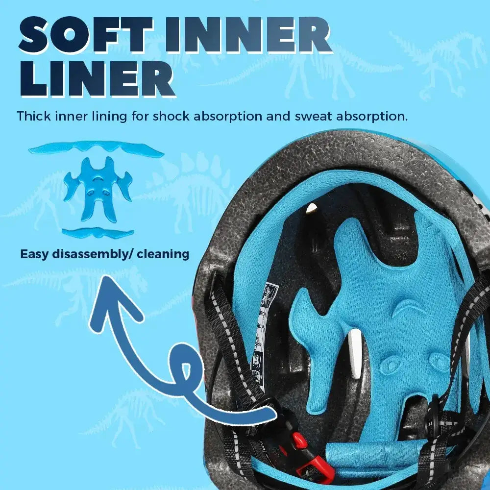 Kids Bicycle Helmet Safety Gear Set With Knee Elbow Pads - ToylandEU