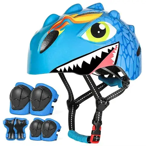 Kids Bicycle Helmet Safety Gear Set With Knee Elbow Pads - ToylandEU