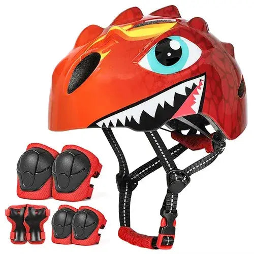 Kids Bicycle Helmet Safety Gear Set With Knee Elbow Pads - ToylandEU