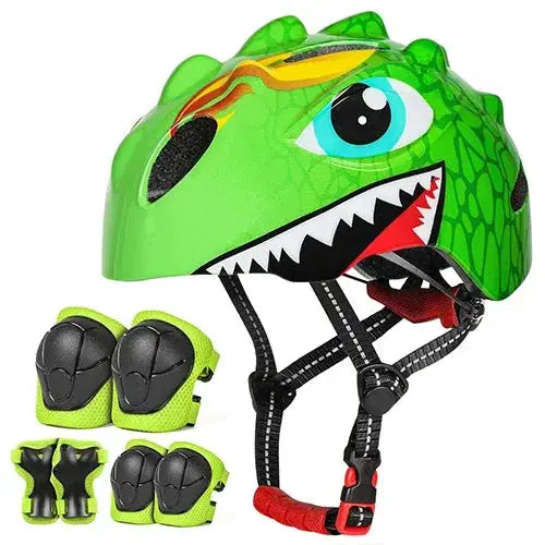 Kids Bicycle Helmet Safety Gear Set With Knee Elbow Pads - ToylandEU