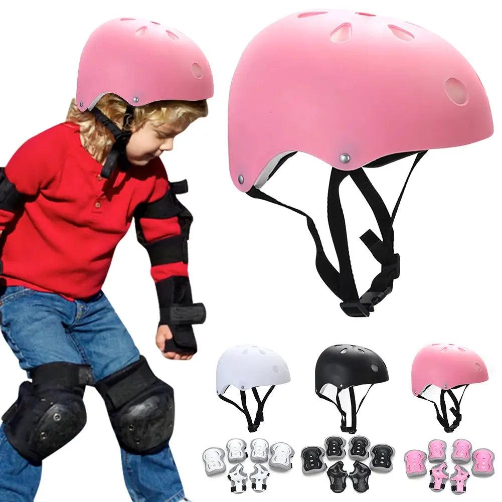 Kids Bike Helmet All In One Knee Elbow Wrist Guards -  ToylandEU™