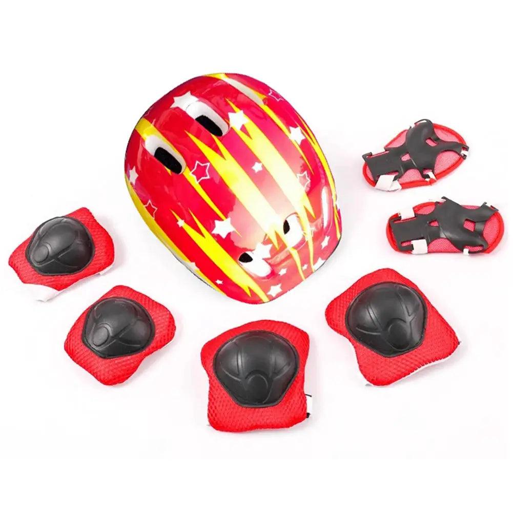  Kids Bike Helmet All In One Knee Elbow Wrist Guards -  ToylandEU™