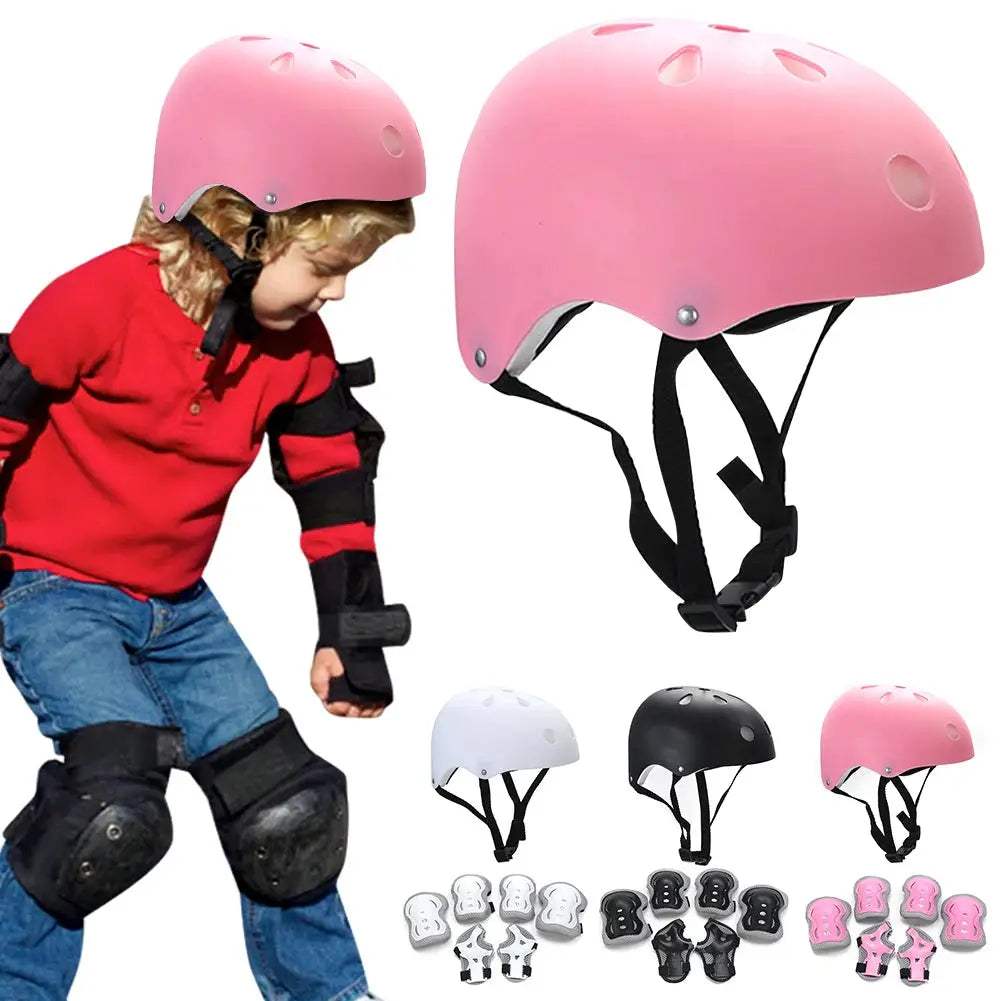 Kids Bike Helmet With Knee Elbow Wrist Guards For Safety - ToylandEU