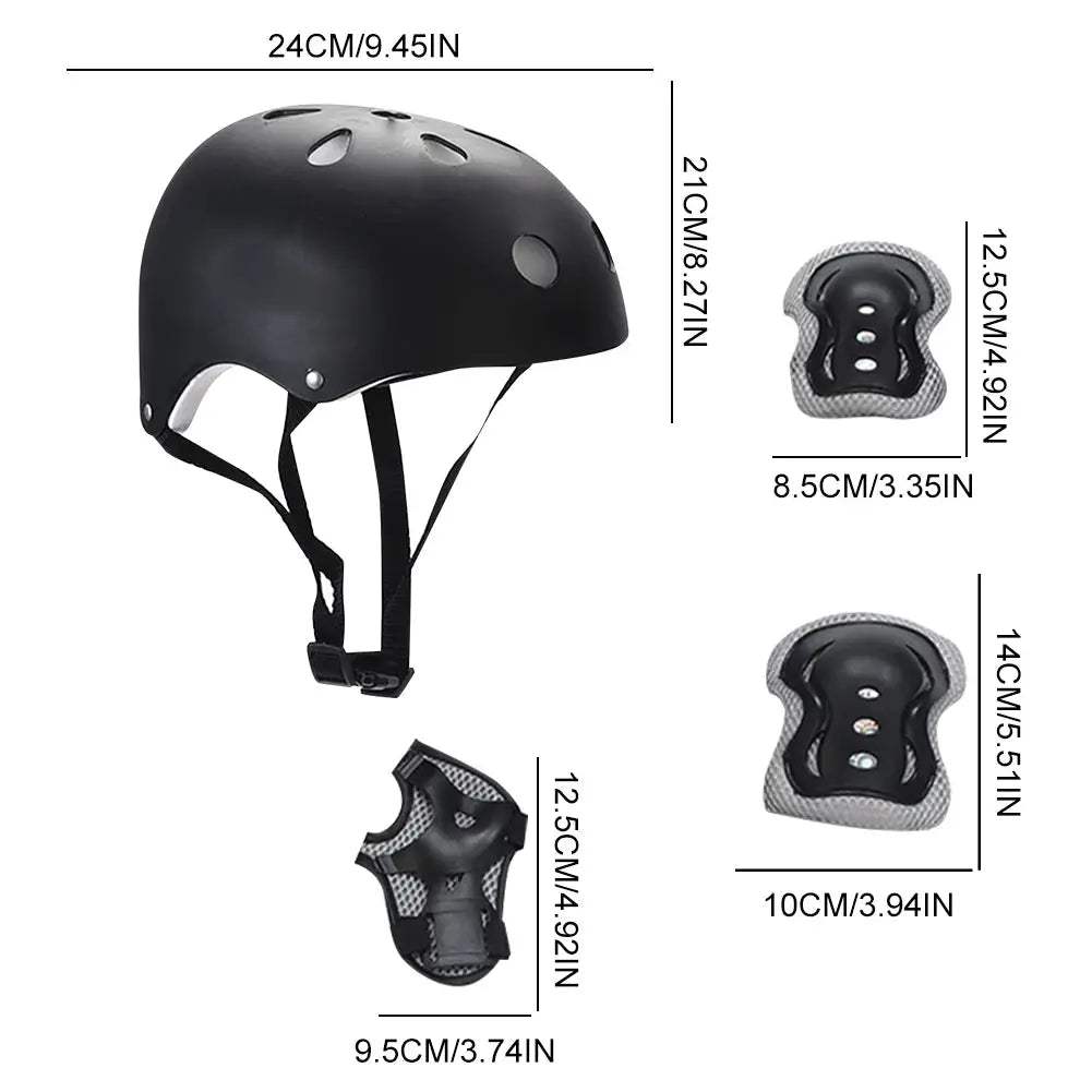 Kids Bike Helmet With Knee Elbow Wrist Guards For Safety - ToylandEU